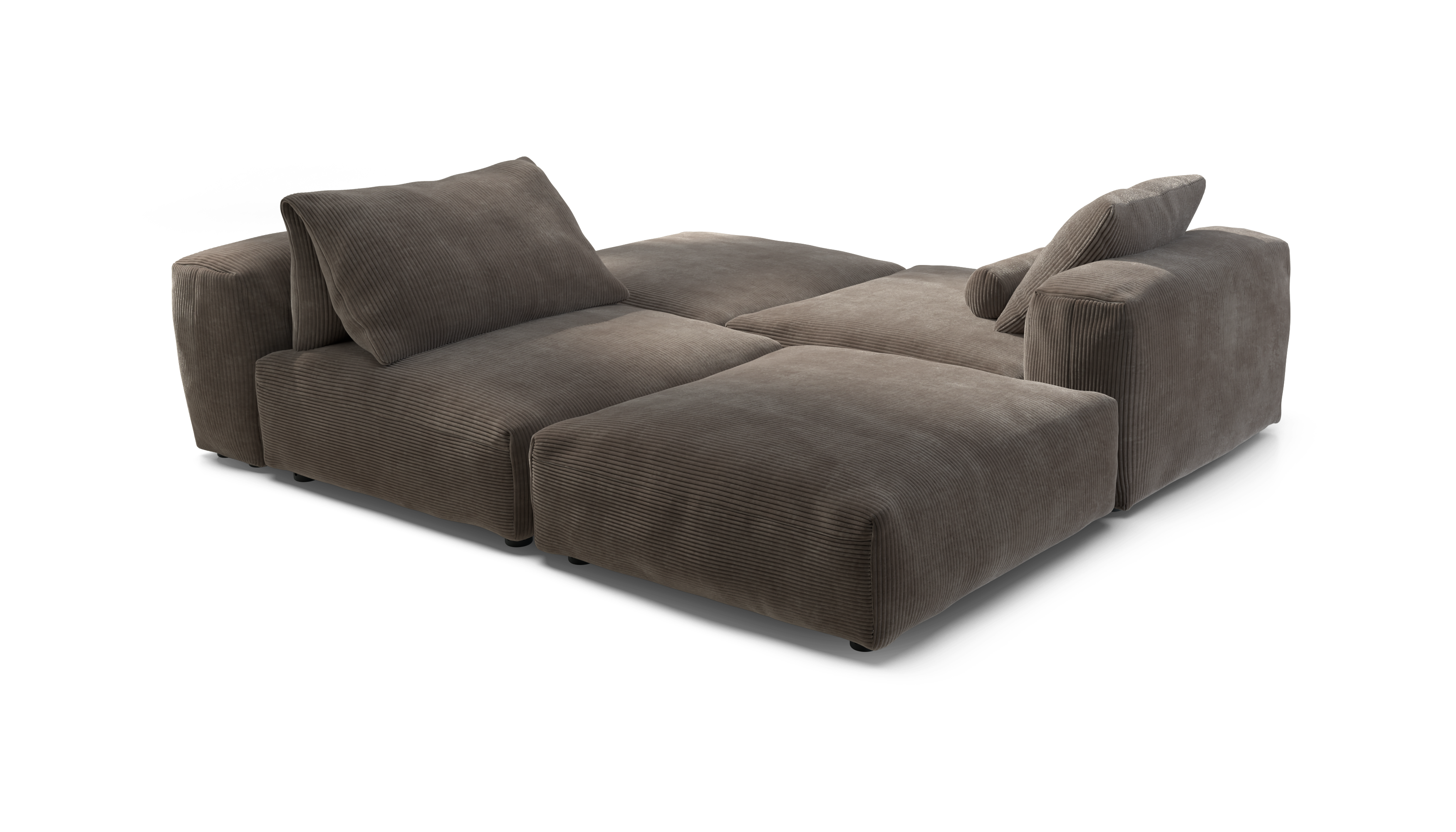 vetsak Set 08 Daybed divano modulare 6 posti mocha cord velour
