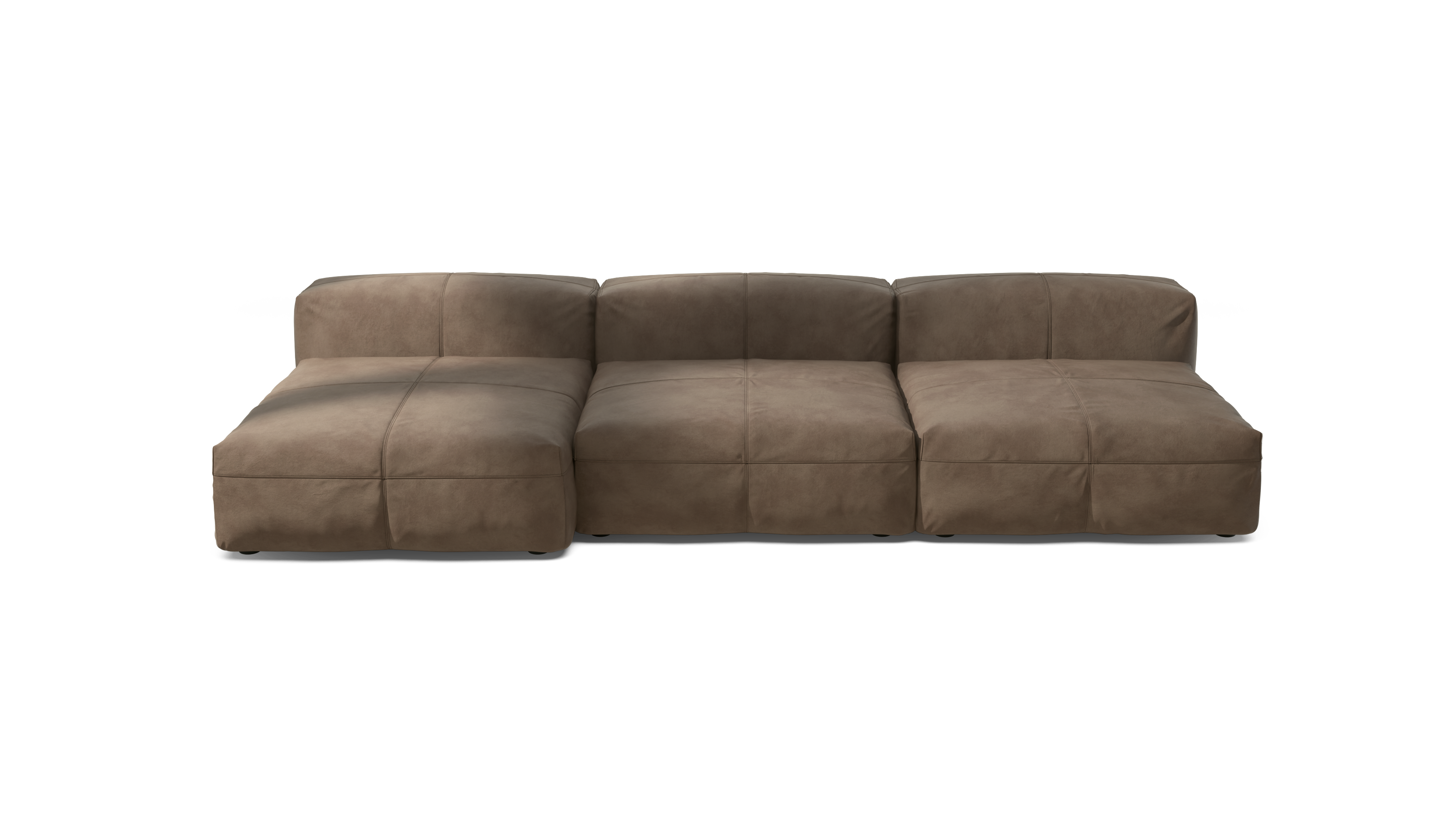 vetsak Sofa Set 04 divano in pelle cacao 315x136