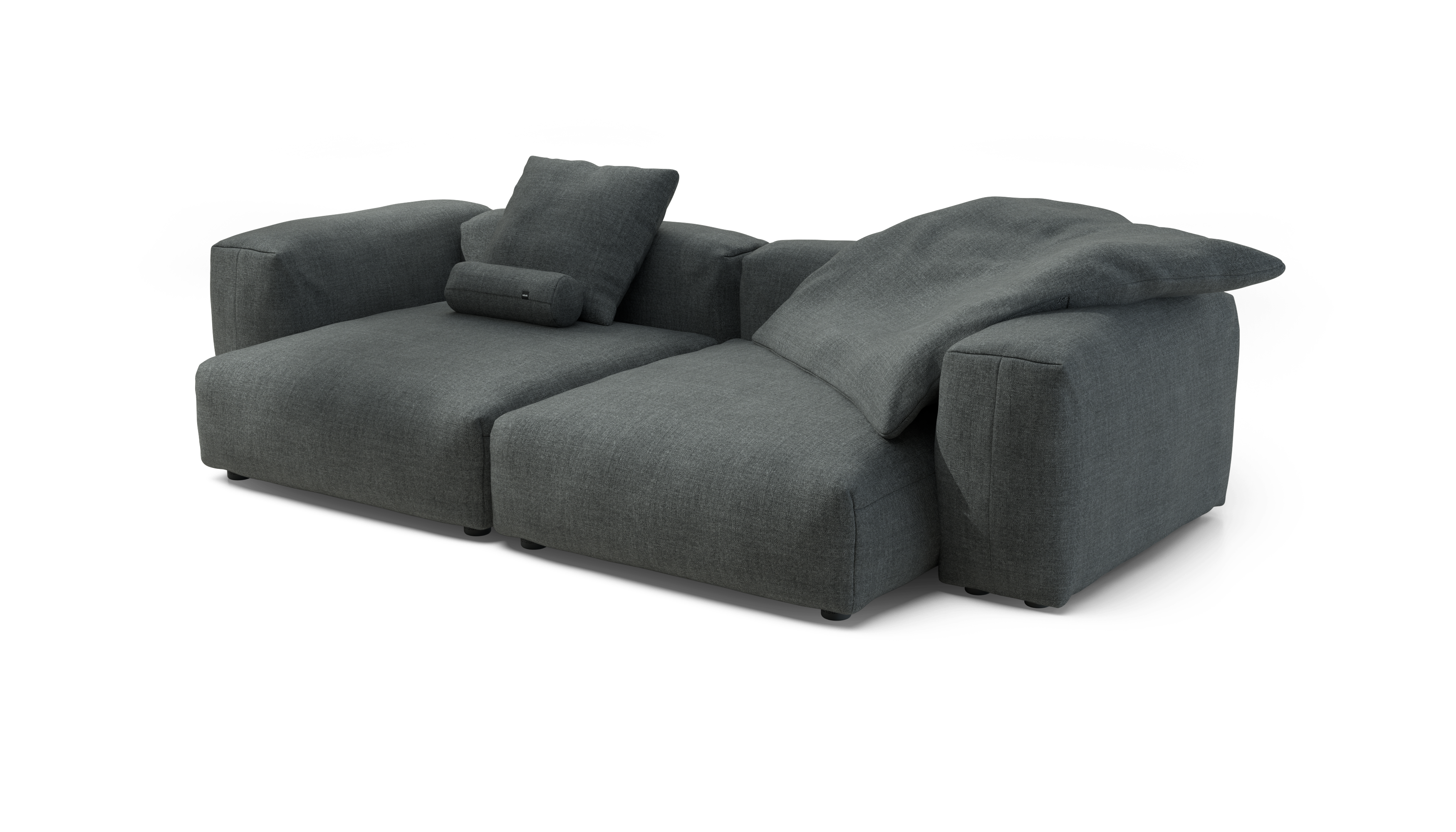 vetsak Sofa Set 02 XLarge divano modulare piqué grigio scuro 272cm