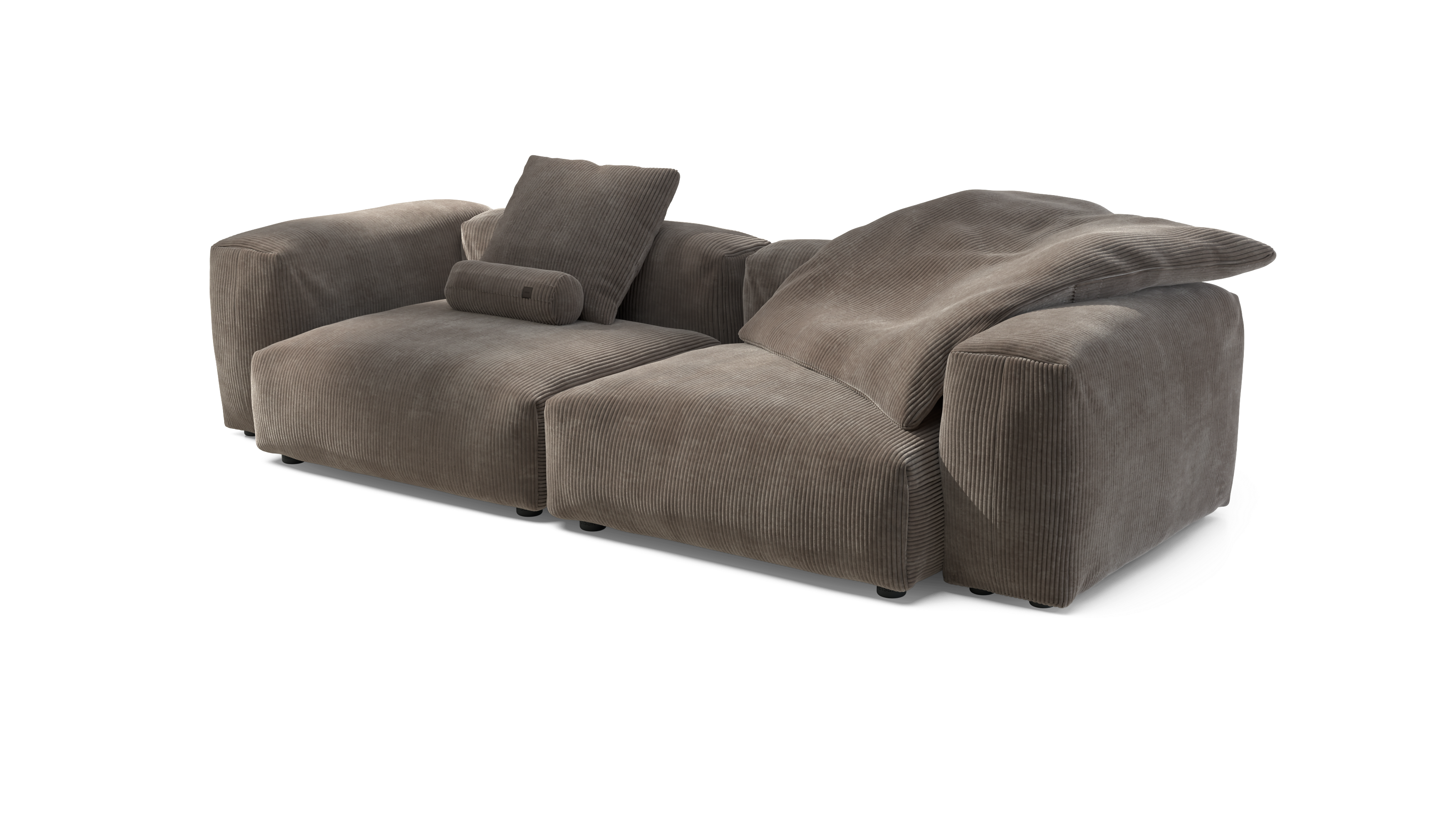 vetsak Sofa Set 02 Large divano modulare moka velluto