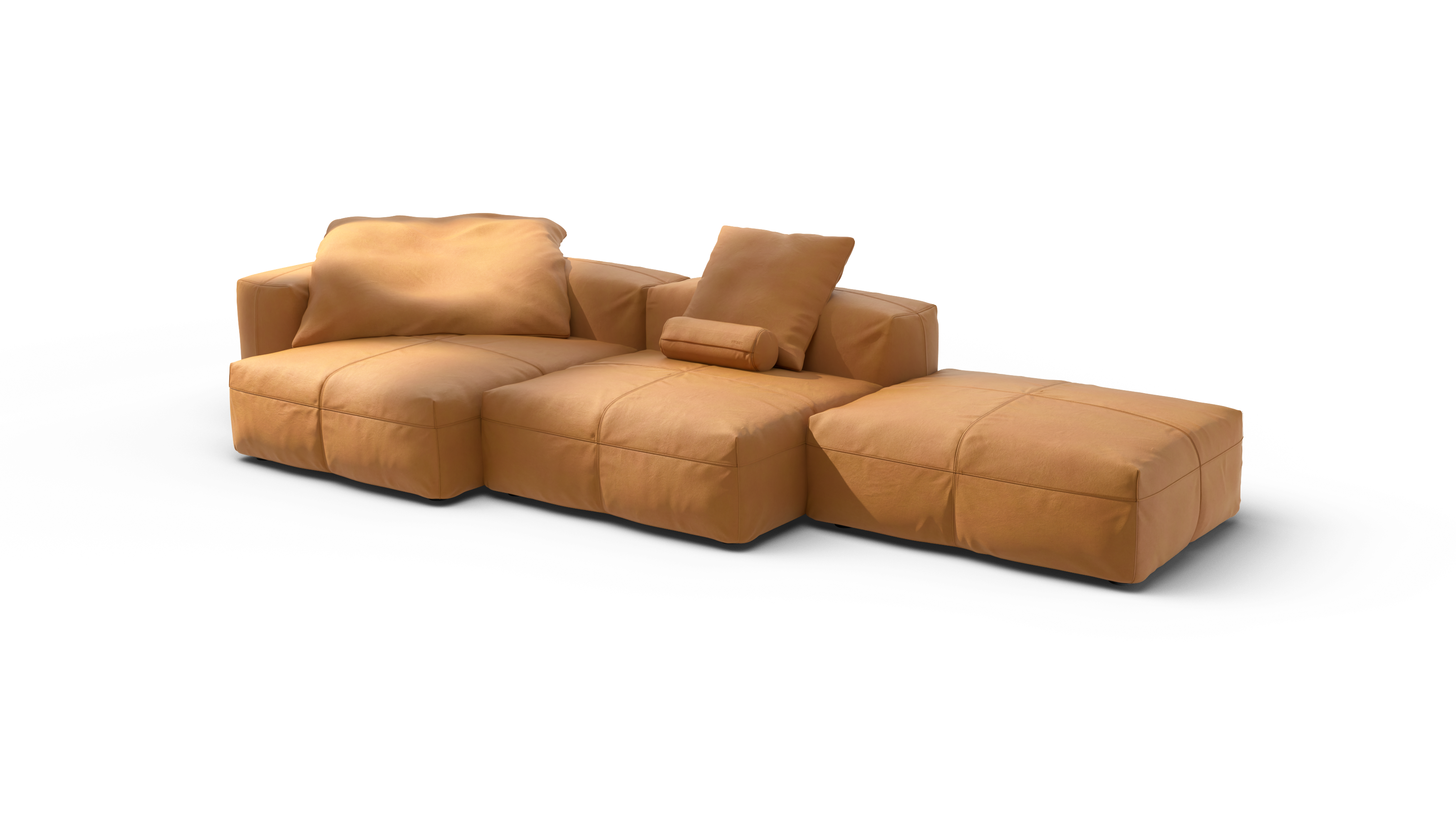 vetsak Sofa Set 04 divano 5 posti pelle marrone