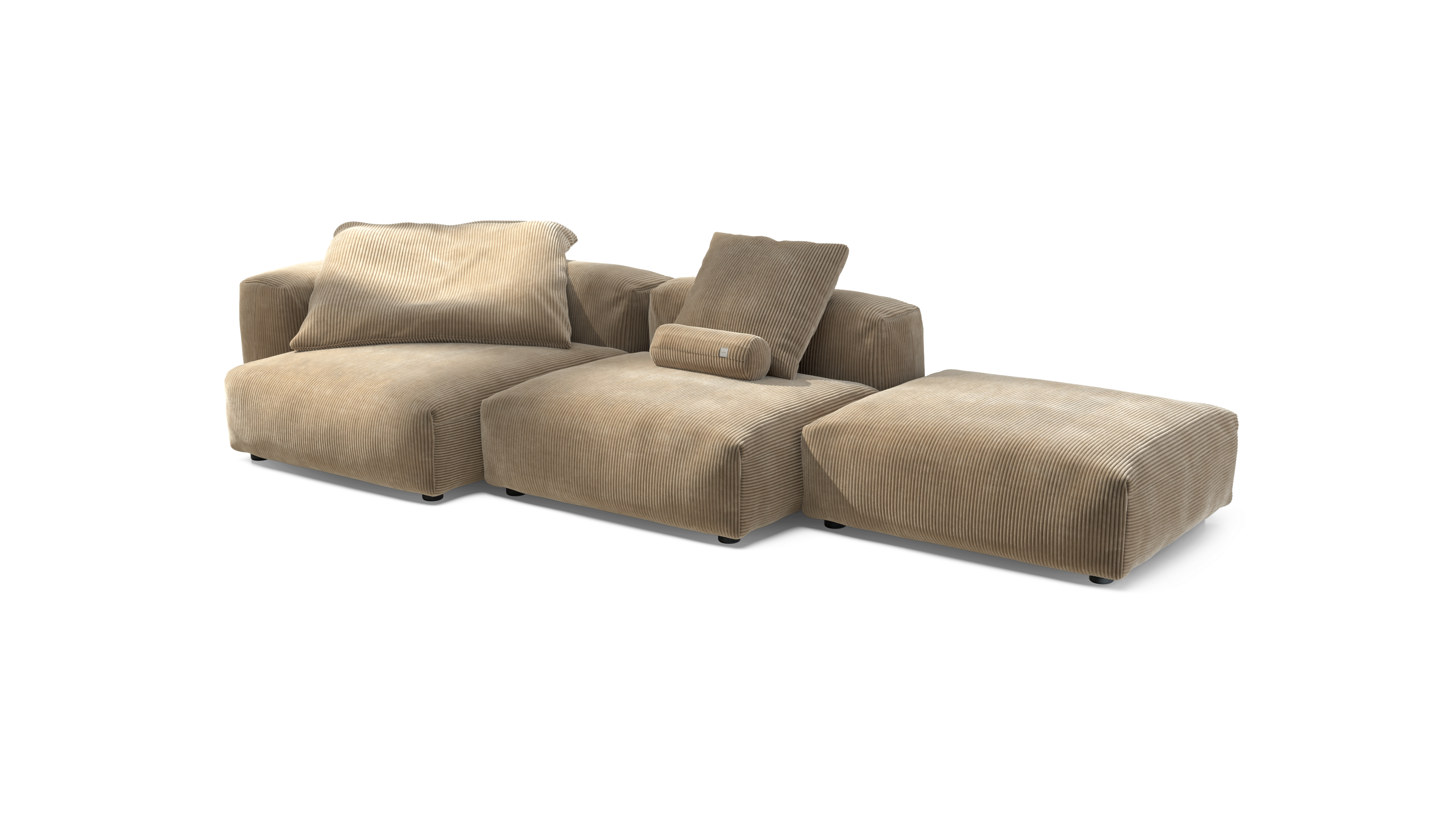 vetsak Sofa Set 04 divano modulare 5 posti sabbia seduta profonda