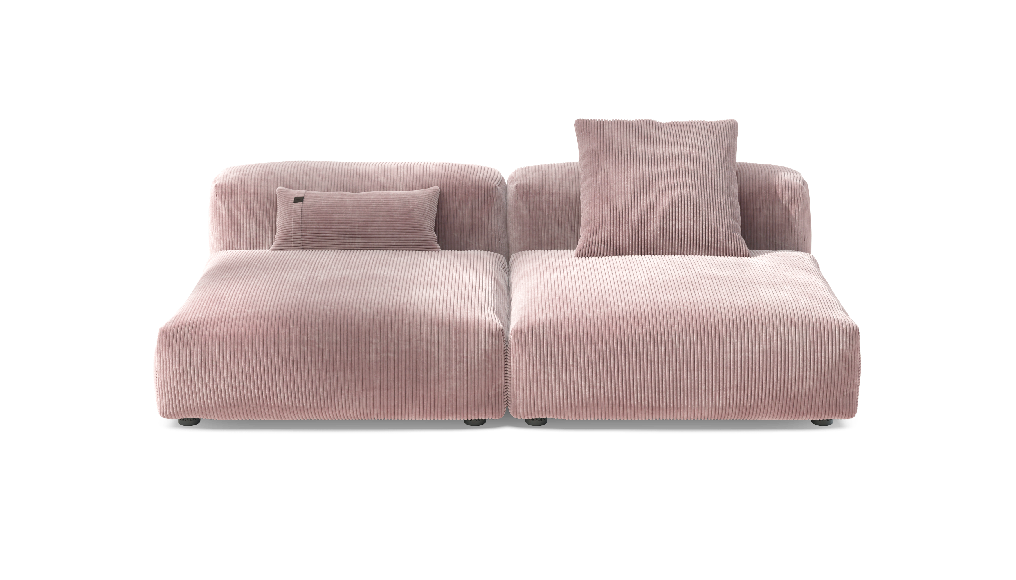 vetsak Set 01 Large Cord Velour divano rosa 4 posti