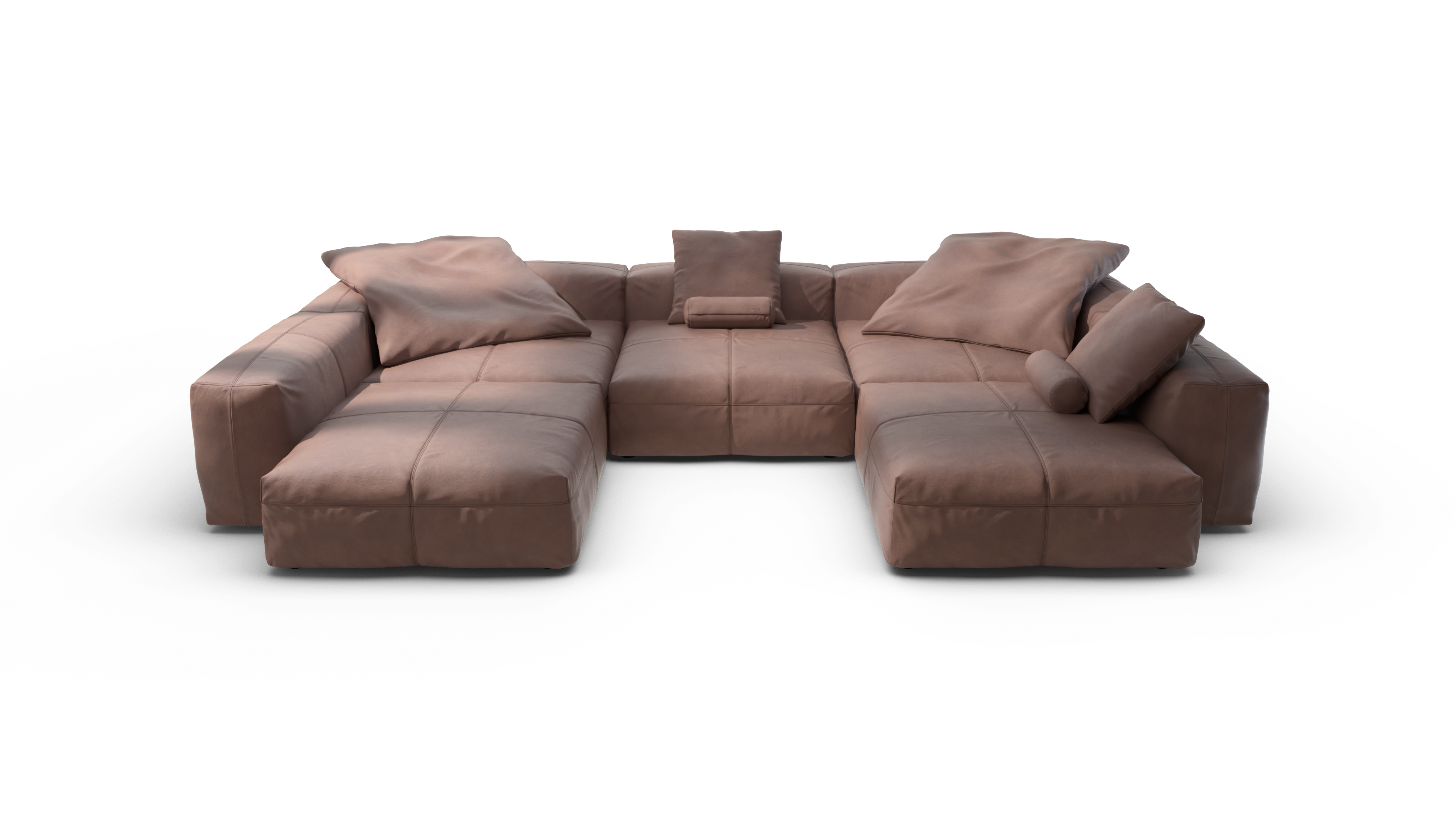 vetsak Sofa Set 06 divano modulare pelle Stone a U