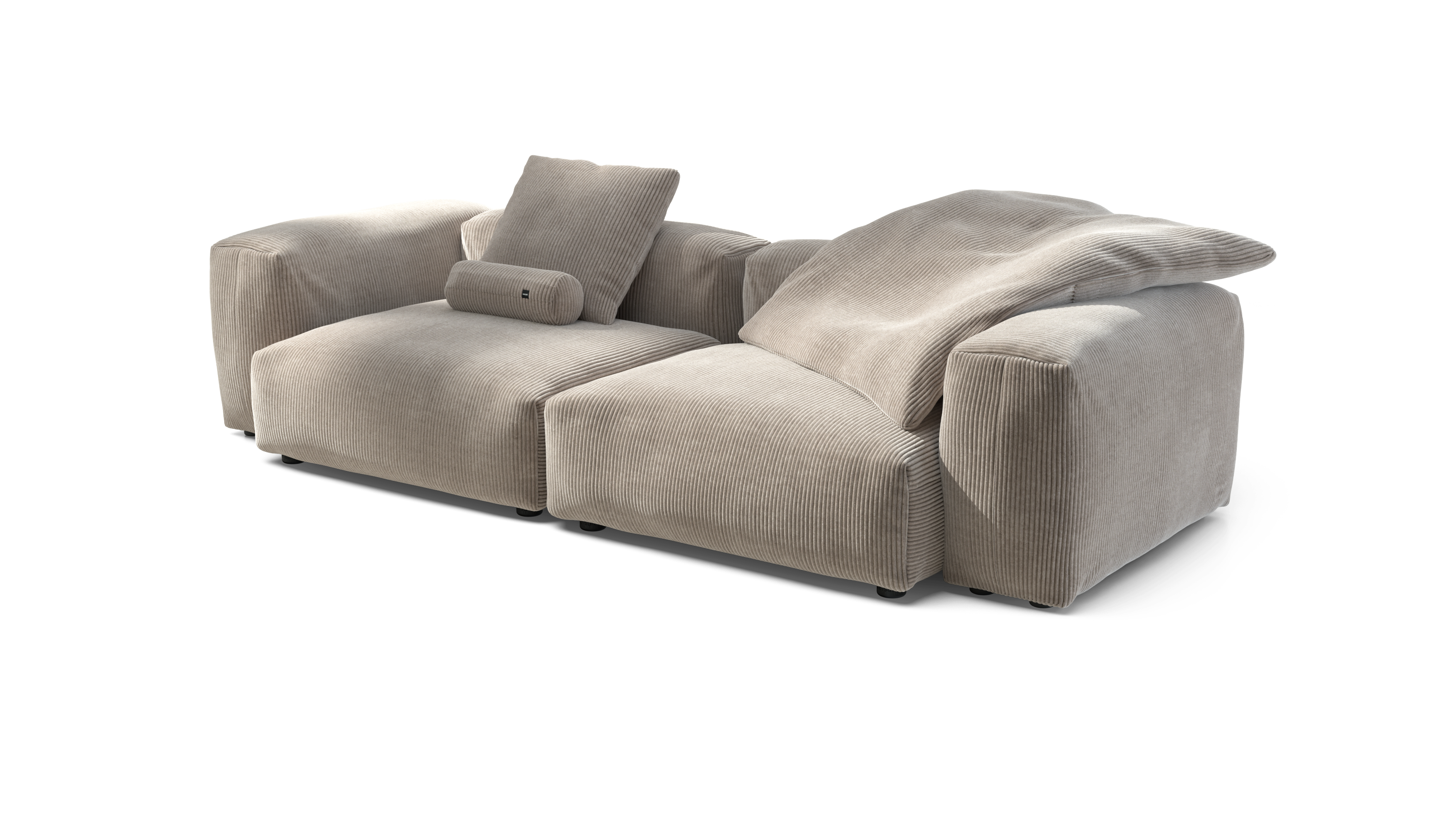 vetsak Sofa Set 02 Large divano modulare velluto platino