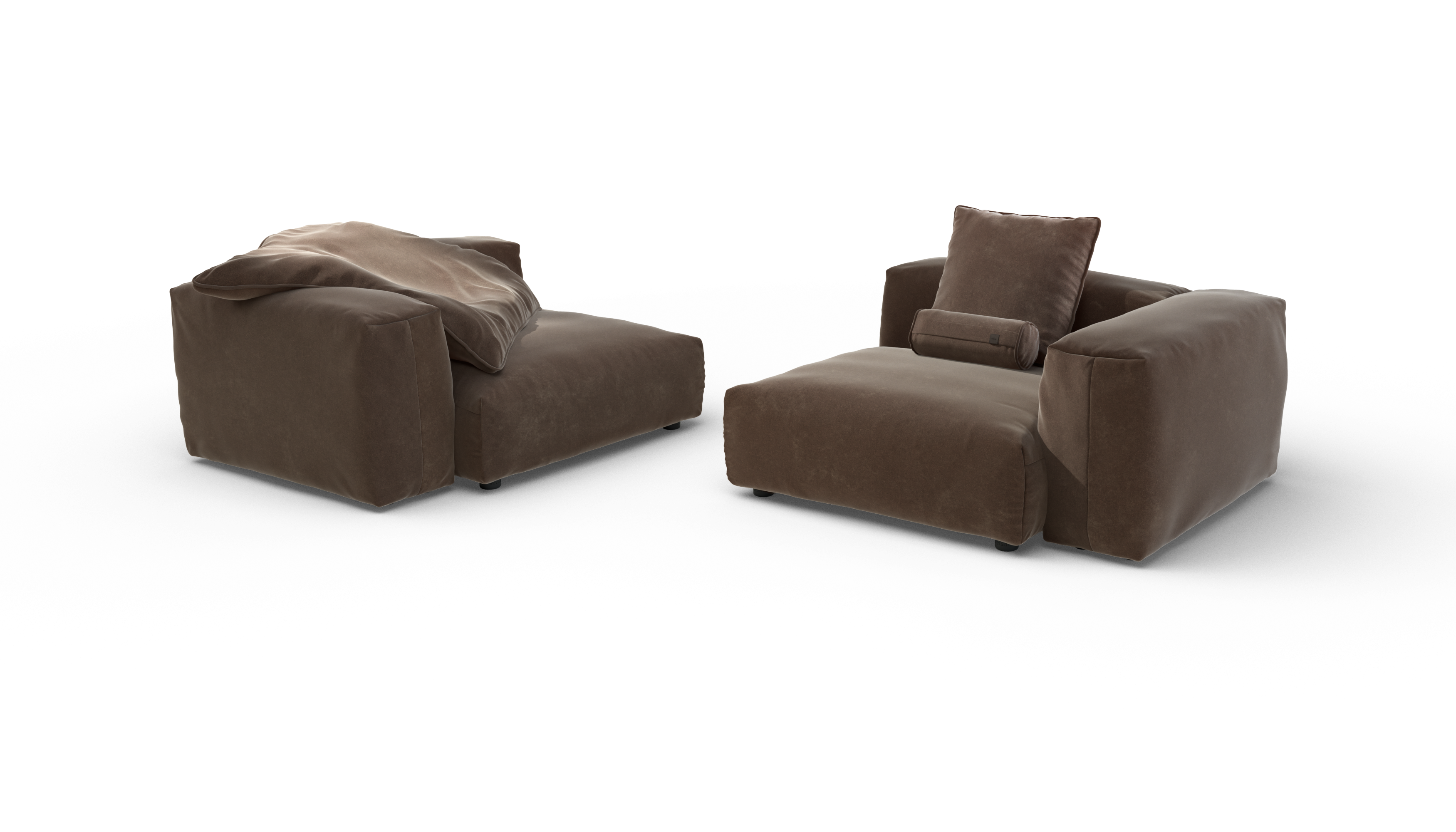 vetsak Sofa Set 02 Large divano modulare Suave espresso 3,5 posti
